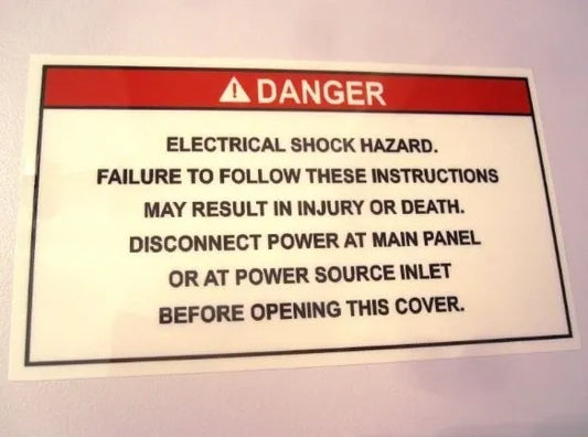 Electric Shock Danger Label (our #125)