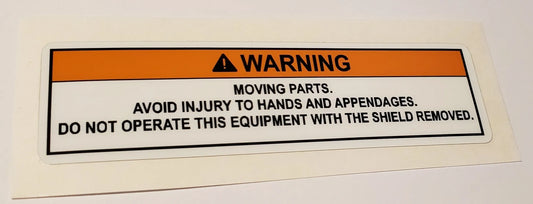 Moving Parts Warning Label (our #133)