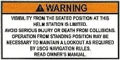 Seated Limited Visibility Warning Label (our #143)