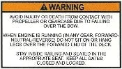 Falling over Bow Warning Label (1) (our #155)