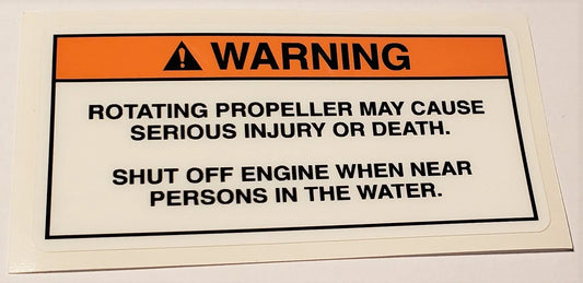 Helm Propeller Warning Label (our #158)