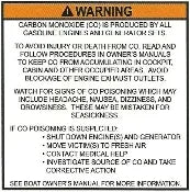 CO from Gas Engines & Generators Warning Label (our #161)