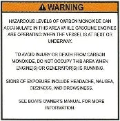 CO Levels in an Area Warning Label (our #162)